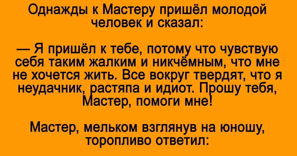 Приходящий мастер. Однажды к мастеру пришел молодой человек и сказал. Однажды к мастеру Шри Япутре. Однажды к мастеру Шри. Шри Япутра анекдот.