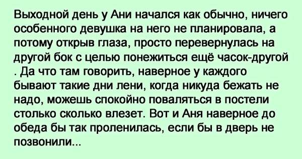 Текст в дверь позвонили из прихожей